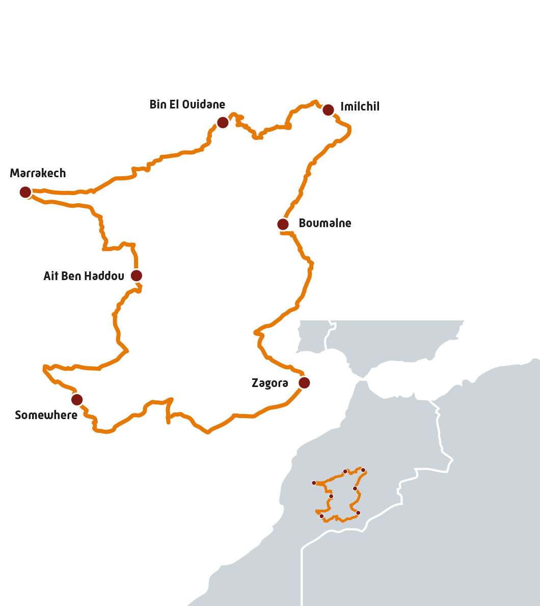 Le circuit du ride moto au Maroc avec Terres de Scrambler