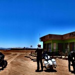 Arrêt dans une posada sur un voyage moto Harley en Argentine et Chili