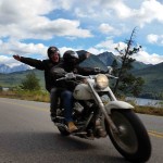 Dans la région de Bariloche en Patagonie sur un voyage moto Harley